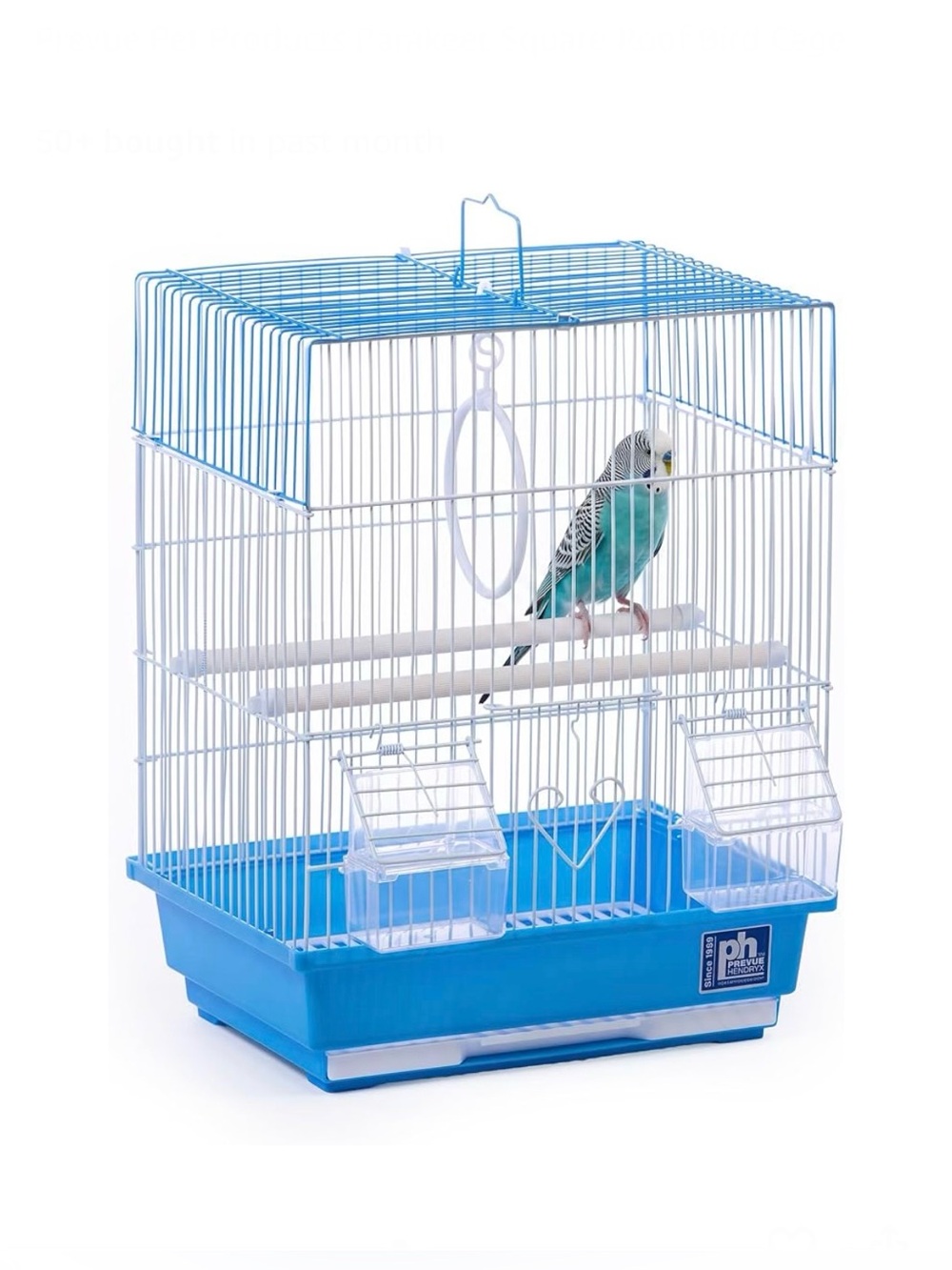 Prevue Pet Products Parakeet Square Roof Bird Cage with Handle